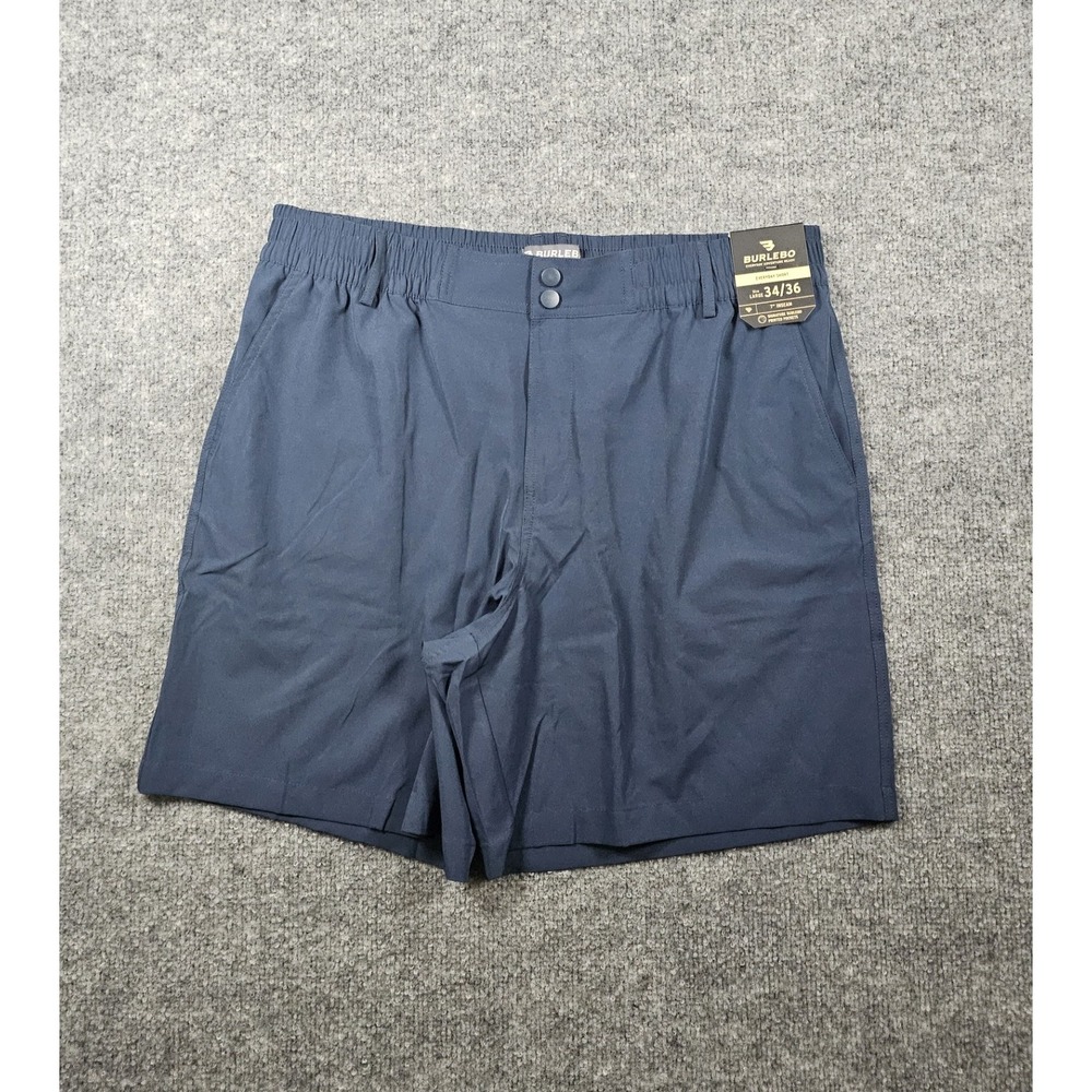 Burlebo Shorts Mens Large Everyday Shorts 7" Inseam Performance Blue